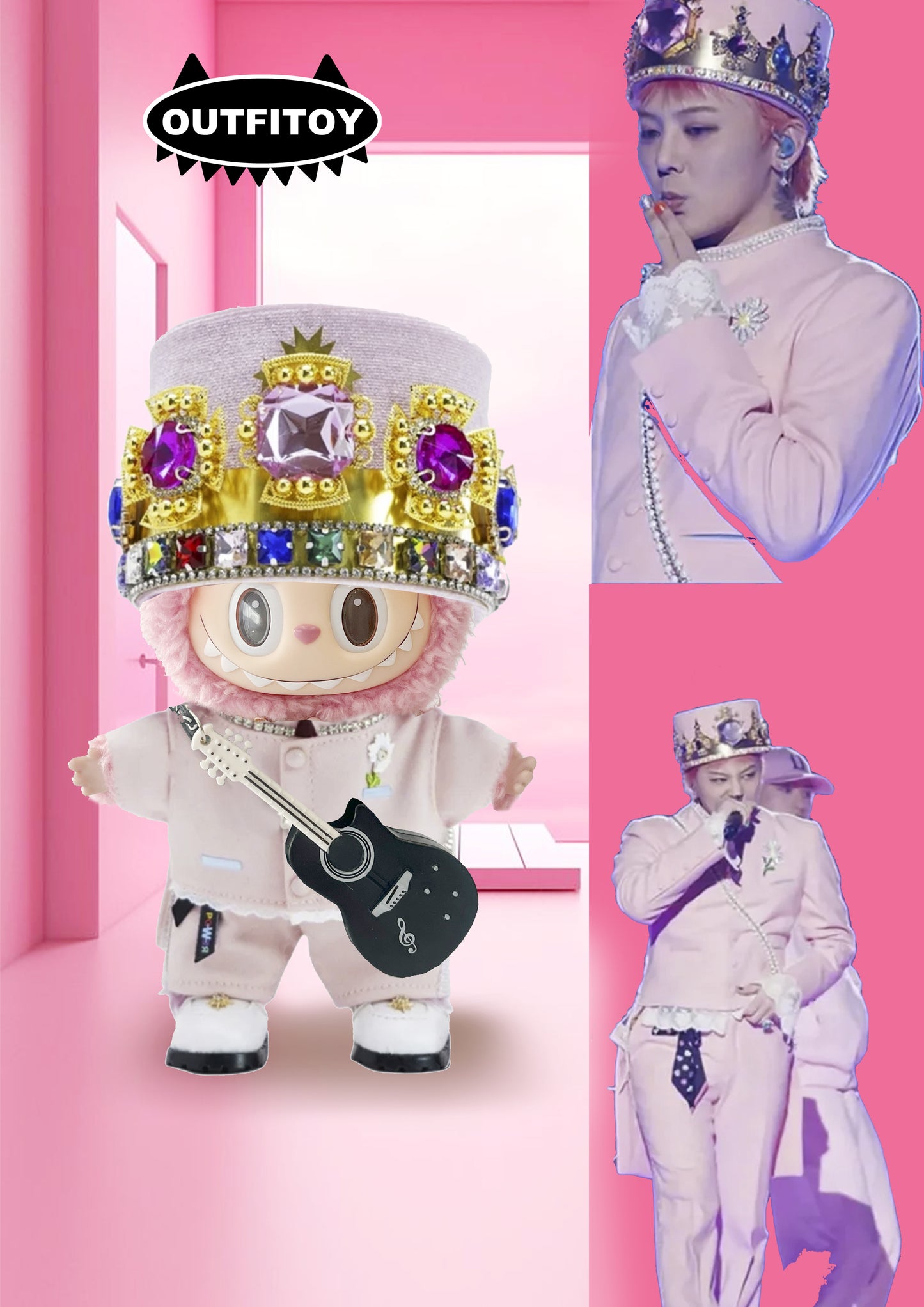 LABUBU G-Dragon Pink Outfit at 2024 MAMA